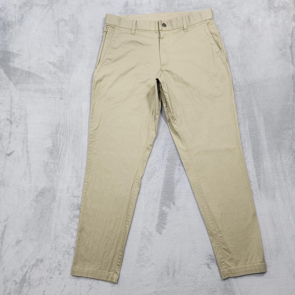 Fabletics Pants Mens 33x32 Beige The High Side Chino Classic Fit Preppy Casual